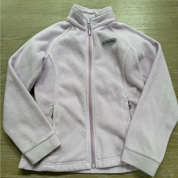 Columbia girls light purple fleece full zip sweater size medium 10 12 years - Picture 4 of 5